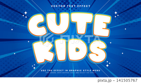 Cute kids 3d Editable Text Effect Cute kids 3d Editable Text Effect 141505767