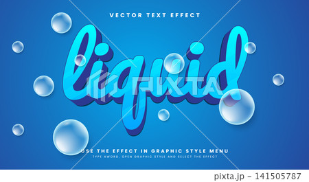 Liquid editable text effect template Liquid editable text effect template 141505787