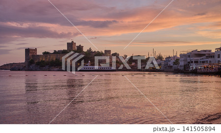 Bodrum ,Turkey- May 27 2026: Bodrum Castle (Turkish: Bodrum Kalesi) is a historical fortification located in southwest Turkey in the port city of Bodrum, Sunset shot Bodrum ,Turkey- May 27 2026: Bodrum Castle (Turkish: Bodrum Kalesi) is a historical fortification located in southwest Turkey in the port city of Bodrum, Sunset shot 141505894