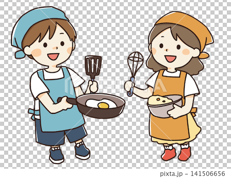 料理を楽しむ子供たちのイラスト 料理を楽しむ子供たちのイラスト 141506656