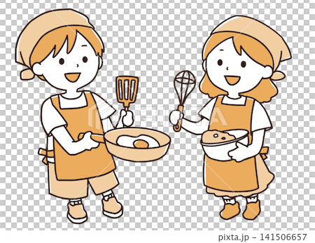 料理を楽しむ子供たちのイラスト 料理を楽しむ子供たちのイラスト 141506657