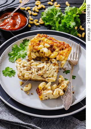 Baked Macaroni And Beef Cheese Egg Casserole 141506798