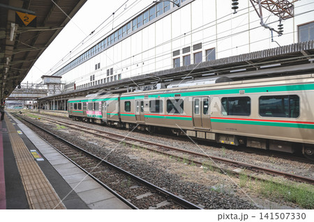 April 30 2026 a Train waiting Koriyama Station platform April 30 2026 a Train waiting Koriyama Station platform 141507330