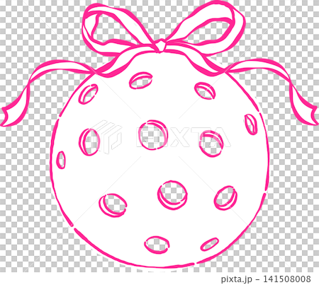 Girly Pickleball Outline Hand Drawn, Heart Ball with Bow Whimsical Sketchy Retro Vintage Sport Girly Pickleball Outline Hand Drawn, Heart Ball with Bow Whimsical Sketchy Retro Vintage Sport 141508008