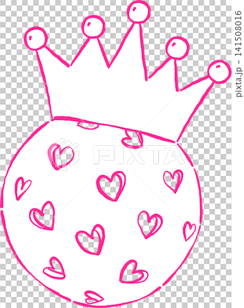 Girly Coquette Pickleball Outline Hand Drawn, Heart Ball with Crown Whimsical Sketchy Retro Vintage Sport Girly Coquette Pickleball Outline Hand Drawn, Heart Ball with Crown Whimsical Sketchy Retro Vintage Sport 141508016