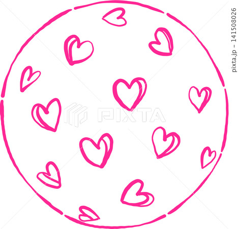 Girly Coquette Pickleball Outline Hand Drawn, Heart Ball Whimsical Sketchy Retro Vintage Sport 141508026