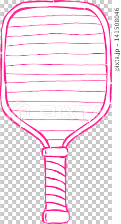 Girly Pickleball Paddle Horizontal Line Outline Hand Drawn Whimsical Sketchy Retro Vintage Sport Girly Pickleball Paddle Horizontal Line Outline Hand Drawn Whimsical Sketchy Retro Vintage Sport 141508046