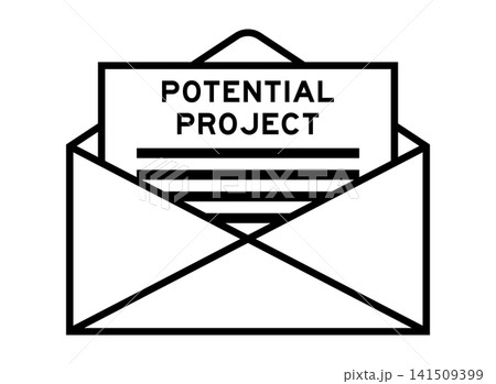 Envelope and letter sign with word potential project as the headline 141509399