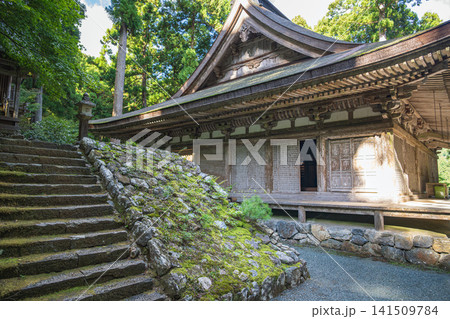 福井 明通寺 石段と本堂 福井 明通寺 石段と本堂 141509784