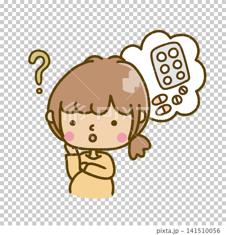 薬は飲んでも大丈夫なのか悩んでいる妊婦さん。 薬は飲んでも大丈夫なのか悩んでいる妊婦さん。 141510056