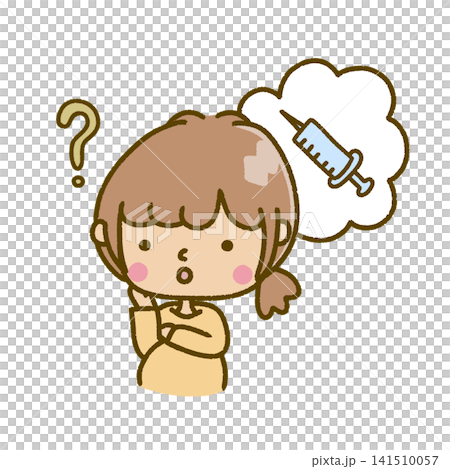 注射を打ったほうがいいのか悩んでいる妊婦さん。 注射を打ったほうがいいのか悩んでいる妊婦さん。 141510057