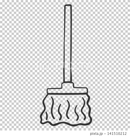 Simple mop illustration (line drawing) Simple mop illustration (line drawing) 141510212