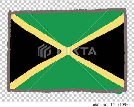 Hand-drawn Jamaican flag Hand-drawn Jamaican flag 141510969