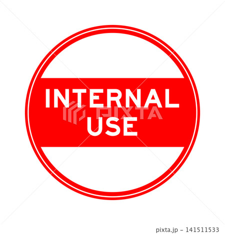 Red color round seal sticker in word internal use on white background Red color round seal sticker in word internal use on white background 141511533
