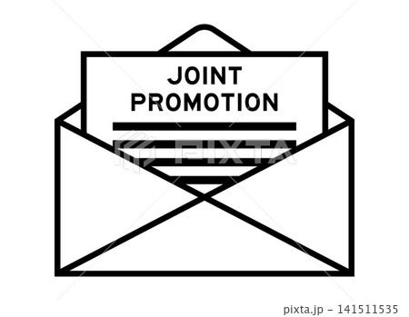 Envelope and letter sign with word joint promotion as the headline Envelope and letter sign with word joint promotion as the headline 141511535