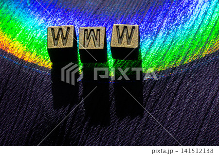 The word WWW consists of metal cubes with letters, 141512138