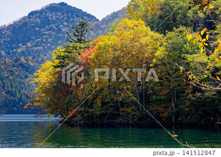 然別湖の紅葉 然別湖の紅葉 141512847