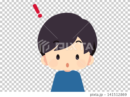 気が付く少年のイラスト 141512869