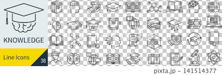 Knowledge-related icon set Knowledge-related icon set 141514377