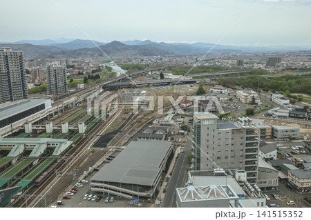 April 27 2026 Morioka railway yard with multiple tracks and maintenance infrastructure April 27 2026 Morioka railway yard with multiple tracks and maintenance infrastructure 141515352