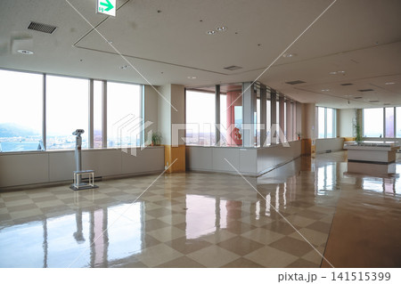 April 27 2026 observation deck interior with panoramic windows overlooking Morioka 141515399