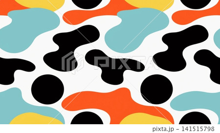 Abstract Organic Blob Modern Memphis Seamless Pattern Vector Background Abstract Organic Blob Modern Memphis Seamless Pattern Vector Background 141515798