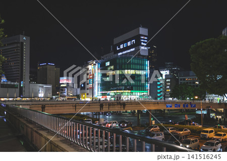 April 27 2026 Sendai Station night walkway with pedestrians and illuminated facade April 27 2026 Sendai Station night walkway with pedestrians and illuminated facade 141516245