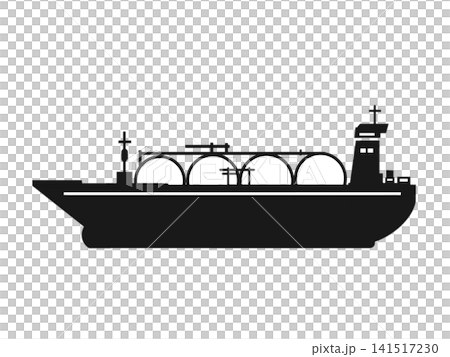 Silhouette of an energy tanker transporting energy by ship Silhouette of an energy tanker transporting energy by ship 141517230