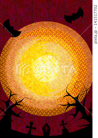 和風文様のハロウィン縦長背景 和風文様のハロウィン縦長背景 141517702
