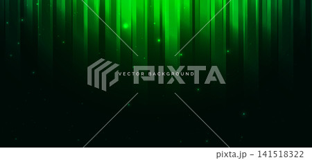 Abstract green light lines vertical on dark background. 141518322