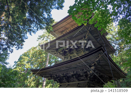 福井 明通寺 国宝三重塔 141518509