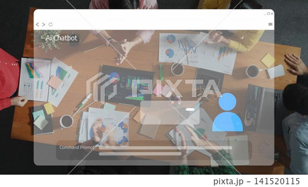 Collaborative workspace with diverse individuals brainstorming ideas and utilizing technology for creative projects in a modern office environment. Raster 141520115