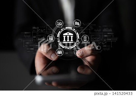 Modern Business Concepts with Digital Interface on Smartphone Display Showcasing Financial Data and Analytics for User Engagement and Decision-Making. Entropy 141520433