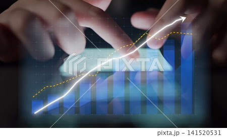 Digital Financial Growth Analysis with Touchscreen Interaction and Graphical Data Representation for Business Insights and Forecasting Copula 141520531