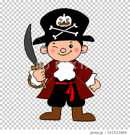 An illustration of a boy dressed as a pirate. An illustration of a boy dressed as a pirate. 141522864