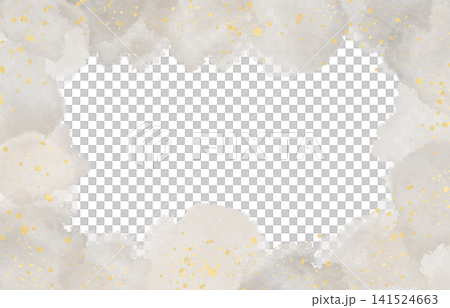 Gold leaf and chic watercolor frame background material Gold leaf and chic watercolor frame background material 141524663