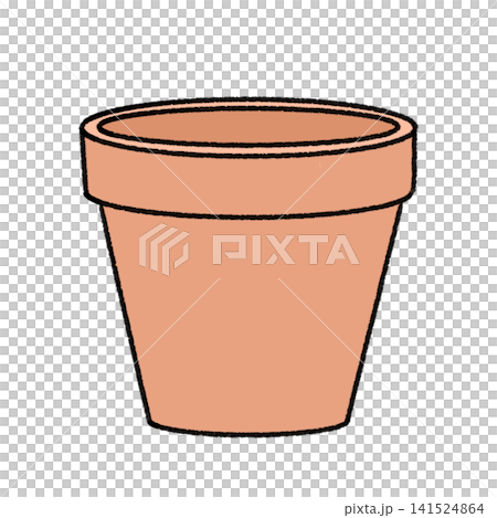 Simple illustration of a flower pot Simple illustration of a flower pot 141524864