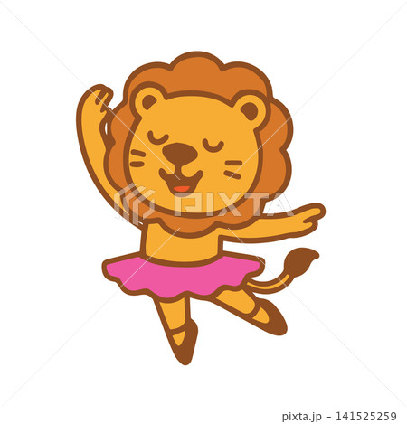 cute lion dancing ballet cute lion dancing ballet 141525259