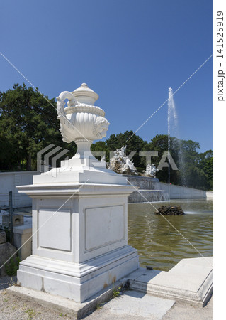 Vienna, Austria - June 18, 2023: Neptune Fountain in the Schoenbrunn Palace Park Vienna, Austria - June 18, 2023: Neptune Fountain in the Schoenbrunn Palace Park 141525919