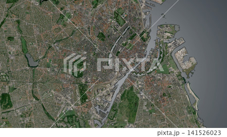 Top-down aerial illustration of Copenhagen, Denmark Top-down aerial illustration of Copenhagen, Denmark 141526023