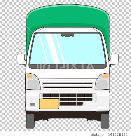 Vector illustration of a light truck with a covered cargo bed. Vector illustration of a light truck with a covered cargo bed. 141526132