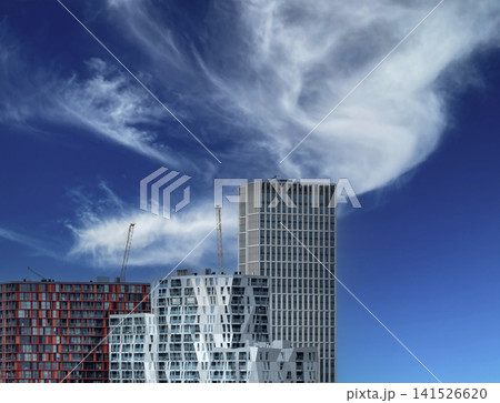 Modern High Rise Buildings with Glass Facades Modern High Rise Buildings with Glass Facades 141526620