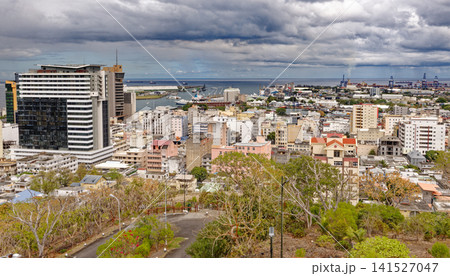 Panoramic Skyline of Port Louis City and Harbor, Mauritius Panoramic Skyline of Port Louis City and Harbor, Mauritius 141527047