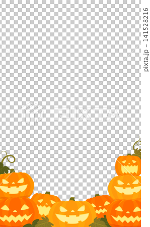 Jack-o'-lantern transparent frame 2_vertical 141528216