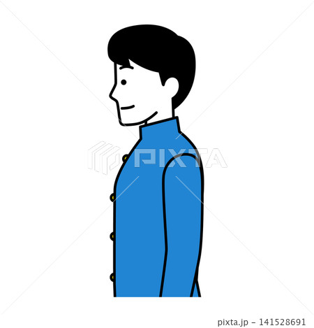 真横を向く男子学生 141528691