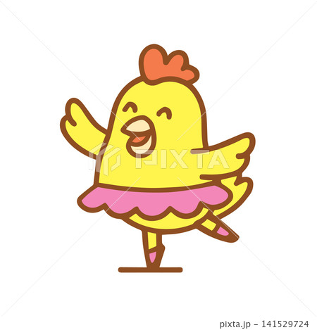 cute chicken ballet dancing 141529724