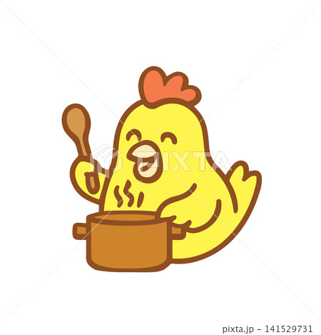 cute chicken cooking cute chicken cooking 141529731