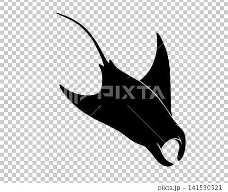 Vector of a ray silhouette in motion Vector of a ray silhouette in motion 141530521