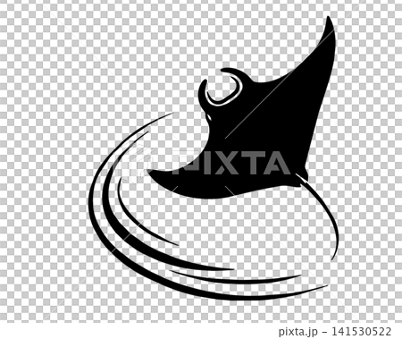 Vector of a ray silhouette in motion Vector of a ray silhouette in motion 141530522