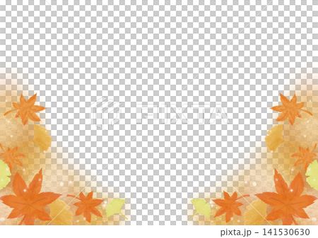 Watercolor-style autumn leaves illustration frame Watercolor-style autumn leaves illustration frame 141530630